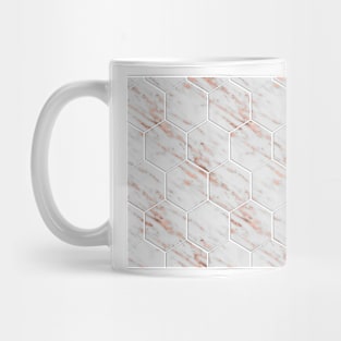 Rose gold honeycomb tiles Mug